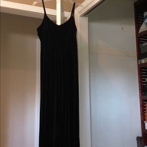 Black velvet jumpsuit